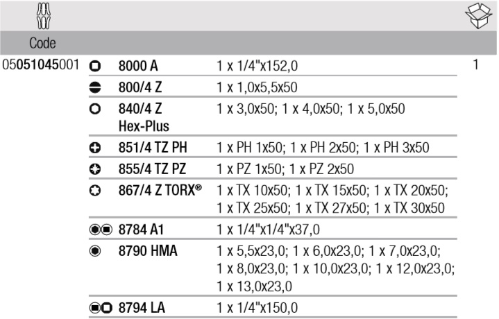 WERA, WE-051045, Kraftform Kompakt Zyklop 1/4